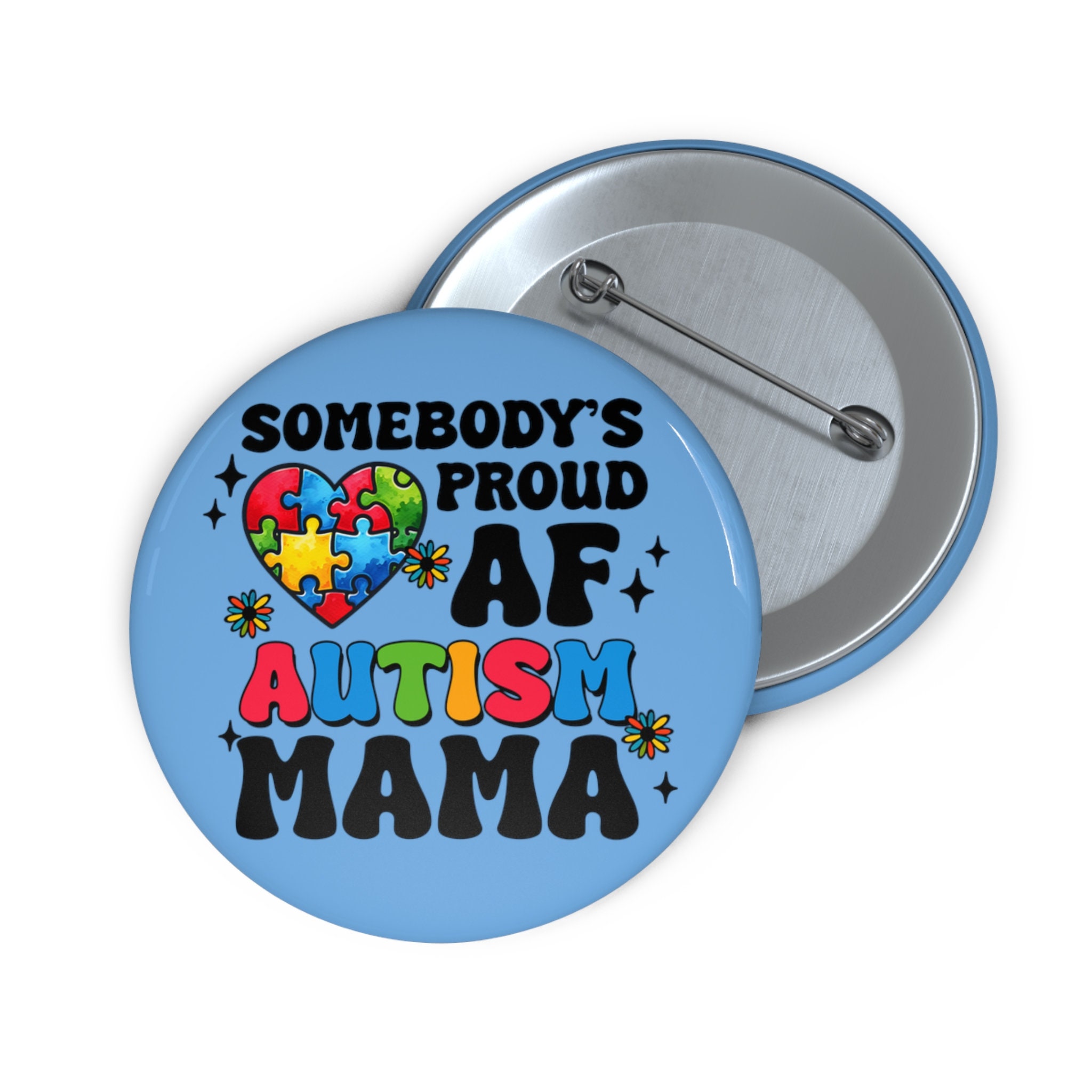 Autism Mama Pin Buttons, Proud Autism Mom Pin, Autism Awareness Month ...