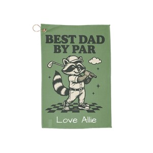 Personalized Golf Towel, Best Dad by Par, Gift for Golfers, Father's Day, Golf Accessories, Dad Gifts, Sports Towels, Dad From Daughter Gift