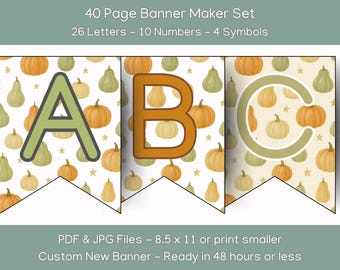 Pumpkin Patch Banner Kit – Custom Fall Printable!