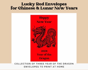 Lot De 240 Autocollants Nouvel An Chinois 2024 - Sceau Du Dragon, Or Rouge - Pour Emballage Cadeau, Scrapbooking Et Enveloppes - DPKOW