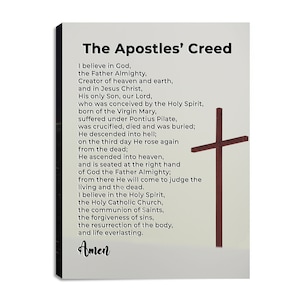 The Apostles&#39; Creed | Motivational Wall Art, Inspirational Wall Art, for Office, Gym, or Home Décor Ready to Hang