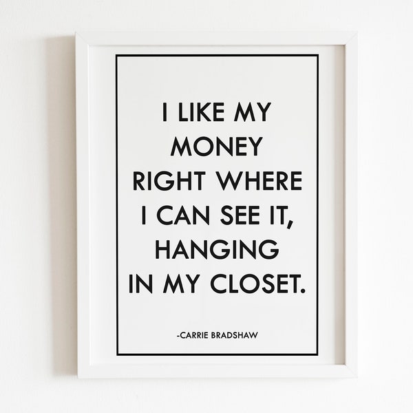 Carrie Bradshaw Quote Poster Etsy