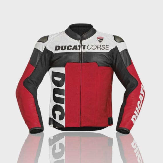 Handmade Ducati Leather Jacket for Men Motogp Racing Biker
