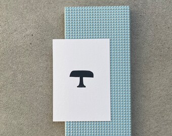 Nessino/Artemide, lino print, DIN A6 card