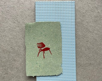 LCM chair/Vitra, linocut, handmade paper