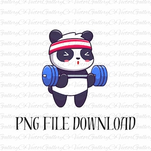 Engraçado Gym Panda Png, Lifting Panda Png, Workout Png, Fitness Png, Gym Rat, Panda Workout Png, Panda Png, Download Digital, Panda Lover