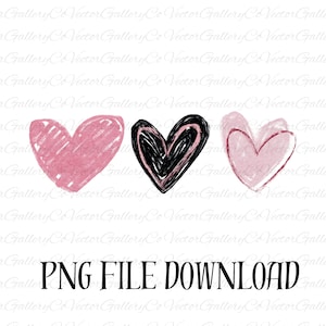 Valentinstag rosa Herzen Png, handgezeichnete Herzen Png, süße Herzen Png, rosa Herz PNG, fröhlichen Valentinstag Png, Herzen Png, rosa Png