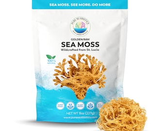 St. Lucia Golden Sea Moos: Roh, Wildcrafted, 8 oz