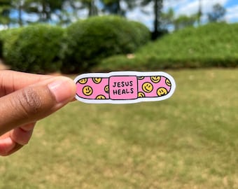 Jesus Heals bandaid Sticker bible verse Sticker Cute Christian sticker Bible sticker Christian sticker Faith sticker Inspirational sticker