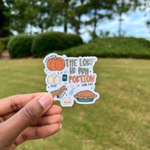 Christian Fall Sticker The Lord is my Portion bible verse Sticker Cute Christian sticker Bible sticker Christian sticker Faith sticker
