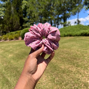 Scrunchie pink Handmade hair accessories hair scrunchies XL Scrunchies hair ties hair bands XXL Scrunchies gifts for mom large Scrunchie