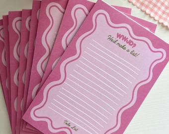 WWJD Christian Notepad: Pink Faith-Based To-Do List