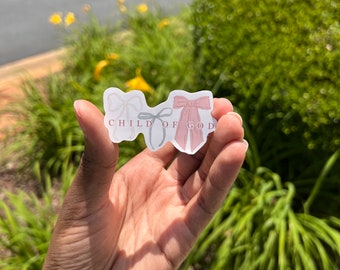 Child of God Sticker: Pink Christian Faith Decal