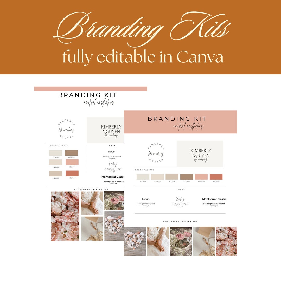 Brand Kit Template | Mini Brand Board Template | Pre-made Neutral ...