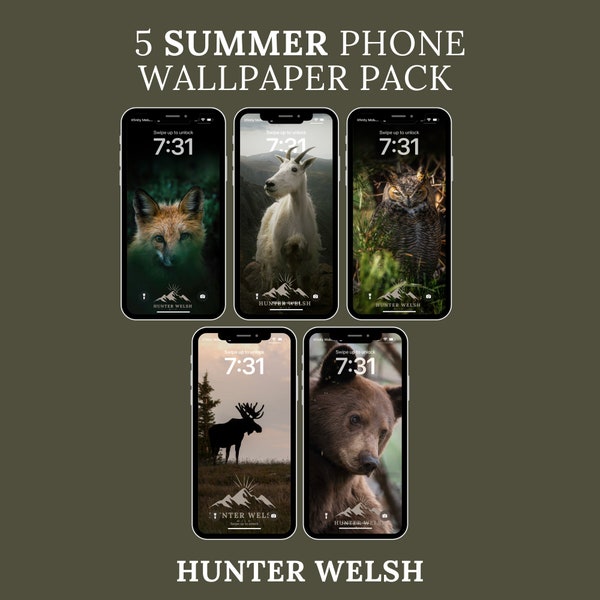Summer Wildlife Photography Phone Wallpaper Pack