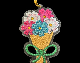 Flower Key Chain, Gift Tag
