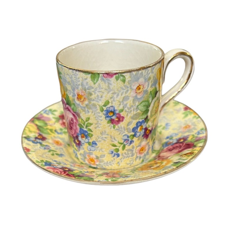 Demitasse cup/saucer. Lord Nelson Rose Time image 1