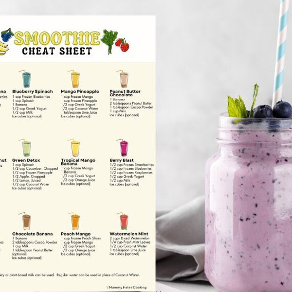 Smoothie Recipes Cheat Sheet