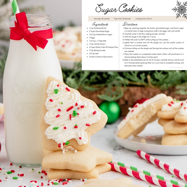 Printable Holiday Recipe Cards (Christmas Recipe Cards)