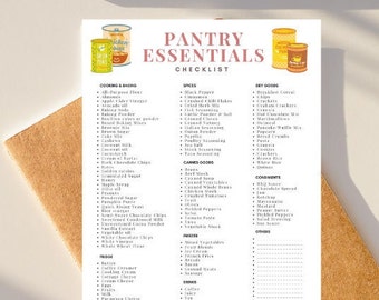 Druckbare Pantry Essentials