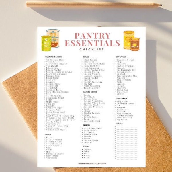 Printable Pantry Essentials