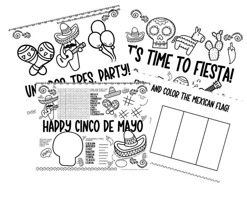 Cinco De Mayo Printable Activity Packet Etsy