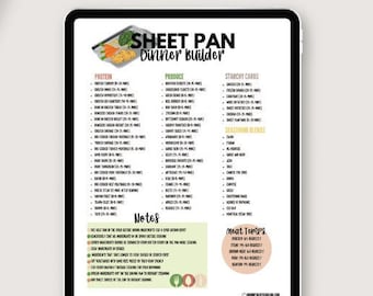 Druckbar – Sheet Pan Dinner Builder-Diagramm!