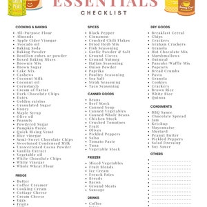 Printable Pantry Essentials - Etsy