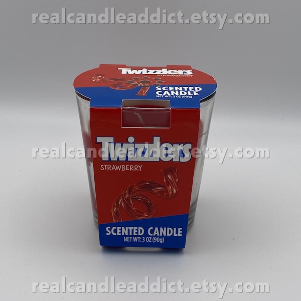 NOUVELLE bougie parfumée Twizzlers à mèche unique 3 oz - Fraise