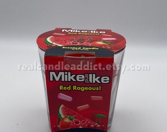 NEW Mike and Ike Single Wick Scented Candle 3 oz - Red Rageous Candy