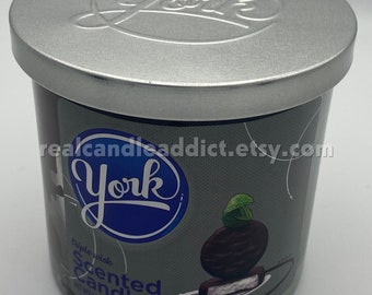 Vela perfumada de triple mecha de Nueva York, 14 oz, caramelo de menta