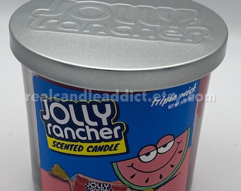 NUEVA vela perfumada de triple mecha Jolly Rancher de 14 oz - Sandía