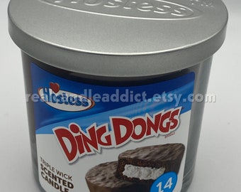NUEVA vela perfumada Hostess Triple Wick 14 oz - Postre Ding Dongs