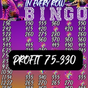 500 wta pyp 1-15 profit bingo board