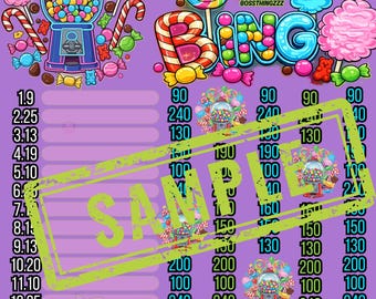 250 WTA pyp 1-15 bingo board lines included