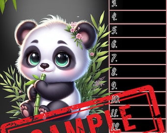 Bingo host template used for 1-15 line hosting also includes credit jar and hit list panda themed