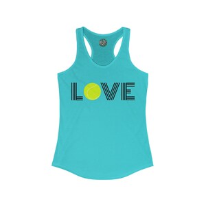 Love Tennis Women&#39;s Racerback Tank, Tennis Gift, Tennis Shirt, Gifts for Her, Tennis Lovers Gift, Tennis Team Gift, Tennis Tank