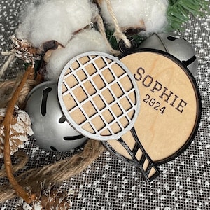 Personalized Tennis Ornament | Tennis Gift | Custom Wood Ornament | Unique Gift | Gift for Child | Laser Engraved Gift | Coach Gift