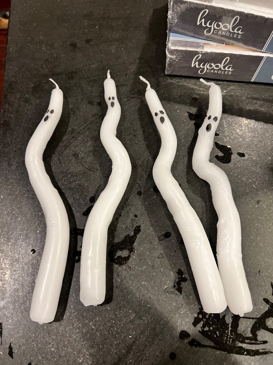 Ghost Taper Candles Etsy
