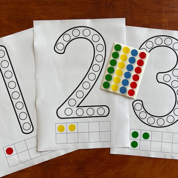 Dot Aufkleber Aktivität, Kleinkind Handwerk, Feinmotorik, printable Ressource, Montessori, Hausschule, Vorschule Prek, DIY, sofort Download