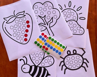 Dot Sticker Activity, Toddler Craft, Fine Motor Skills, Printable Resource, Montessori, Homeschool, Preschool Prek, DIY, Instant Download