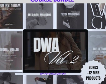 DWA Vol. 2, The Digital Wealth Academy, Done For You Digital Marketing Course, Master Resell Rights MRR, PLR, Passive Income Bonus Bundles.