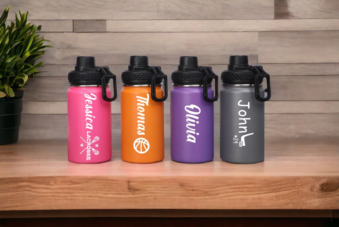 Personalized Sports Kids Water Bottle Engraved Kids Water Bottle Kids ...