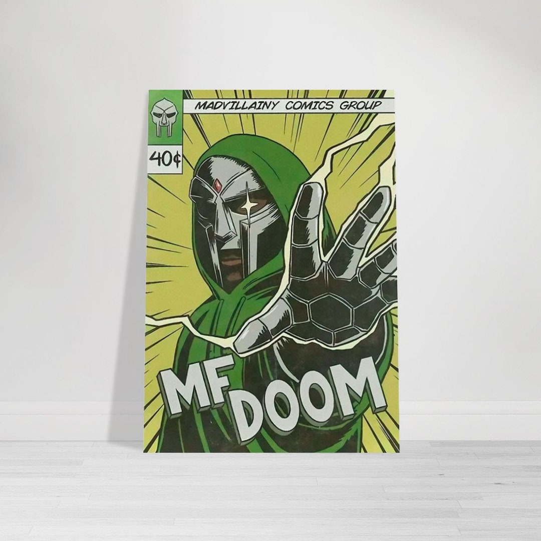 MF DOOM Patch – Black And White, Iron-On, Doomsday Rap Merch, 90s Hip Hop