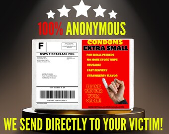 Prank Package sent directly to your friends to embarrass them! 100% ANONYMOUS-FREE SHIPPING!