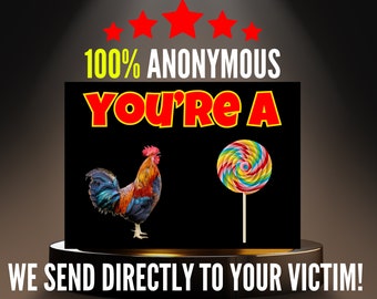 Prank Postcard | Sucker | 100% Anonymous | Sent Directly To Your Victim