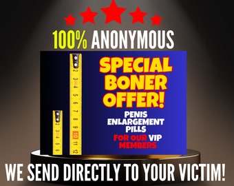 Prank Postcard | Enlargement Pills | 100% Anonymous | Sent Directly To Your Victim