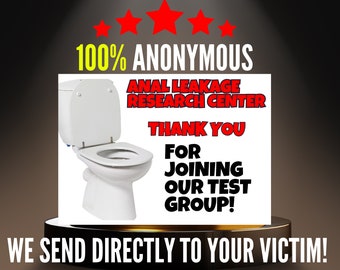 Prank Postcard | Anal Leakage | 100% Anonymous | Sent Directly To Your Victim