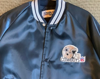 Vintage 90s Dallas Cowboys Chalk Line NFL Team Jacket- Medium - Etsy