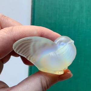SABINO GLASS オパールセントガラスの猫　ラベル刻印あり Vintage Sabino Art Glass Opalescent Small Cat France - Etsy